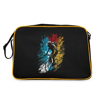 Art cycliste lumineux et audacieux - Sac Retro - noir/or - Dos
