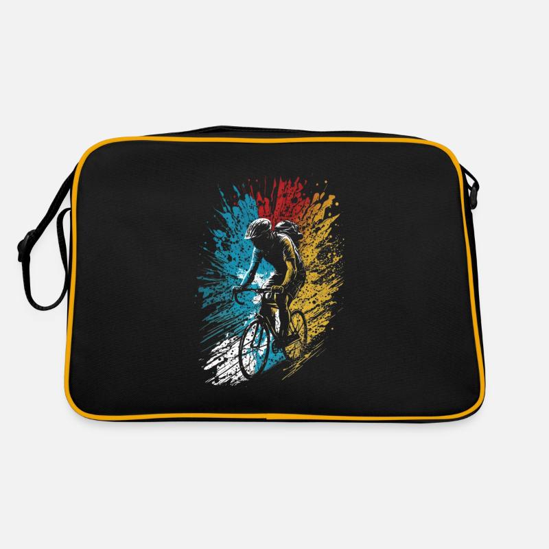 Bright & bold bicycle art Retro Bag