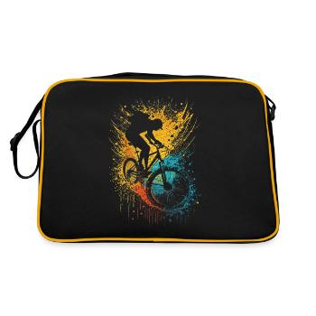 Art cycliste lumineux et audacieux - Sac Retro - noir/or - Dos