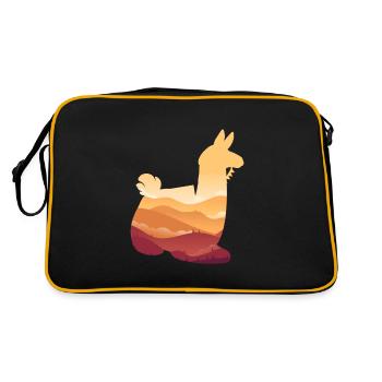 Llama - Retro Bag - black/gold - Back