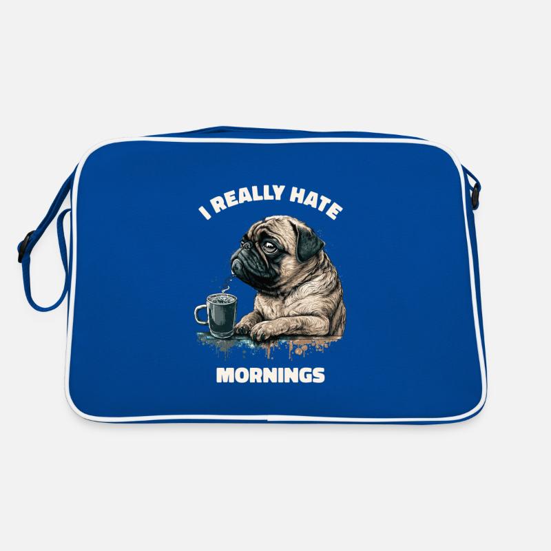 Ich Hasse Den Morgen Wirklich! Mops Hund - Retro Tasche