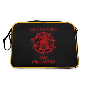Love Boarding and Hail Satan - Retro Bag - black/gold - Back