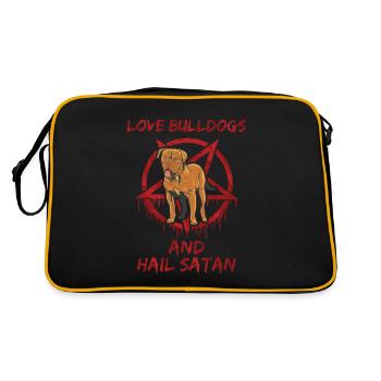 Love Bulldogs and Hail Satan - Retro Bag - black/gold - Back