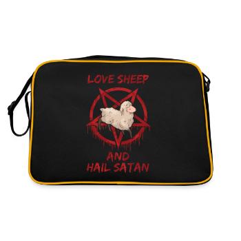 Aimez les brebis et saluez Satan - Sac Retro - noir/or - Dos