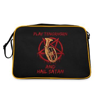 Jouez au Tenorhorn et Hail satan - Sac Retro - noir/or - Dos