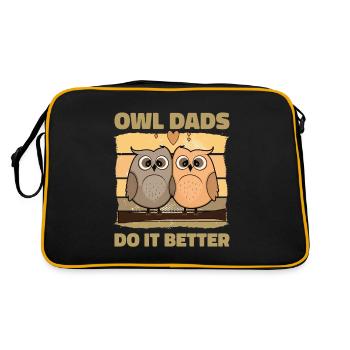Les papas hiboux le font mieux - Sac Retro - noir/or - Dos