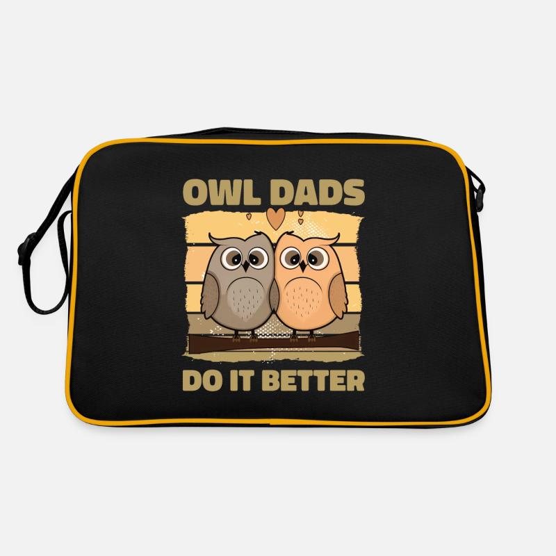 Owl Dads Do It Better Retro Tasche