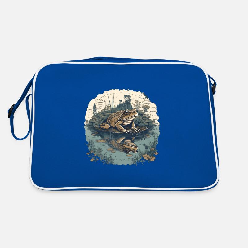 Kröte Am Teich Retro Tasche