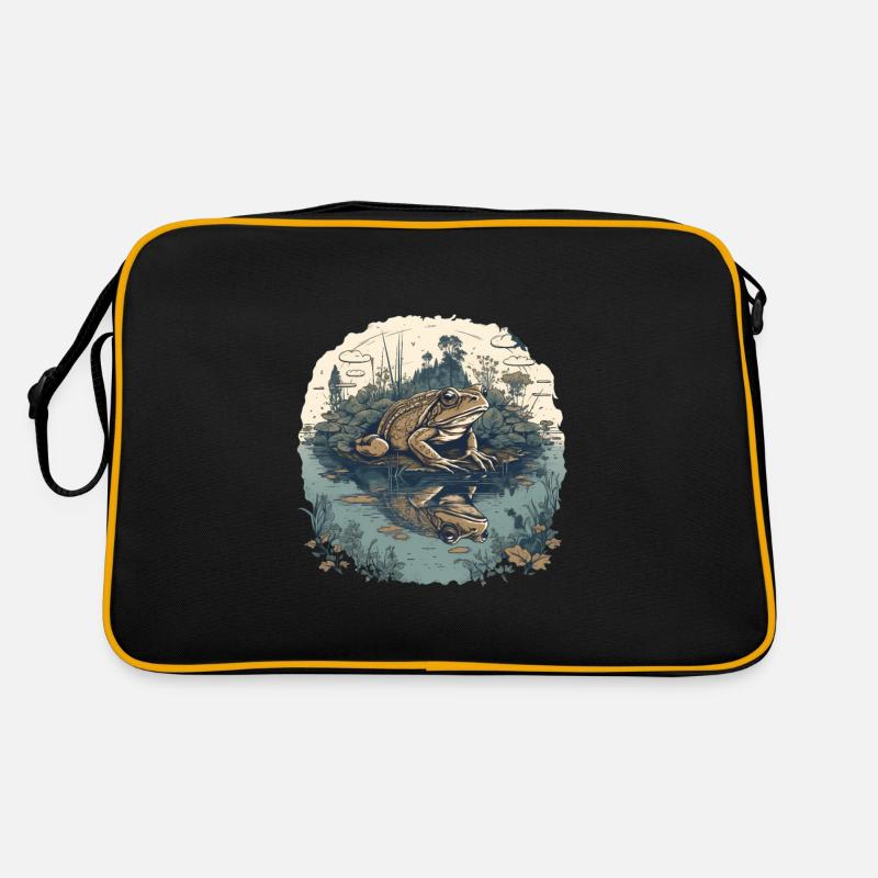 Kröte Am Teich Retro Tasche