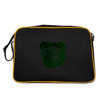 Highland Cattle Highland Cattle Highland Cattle Cow - Retro Bag - black/gold - Back