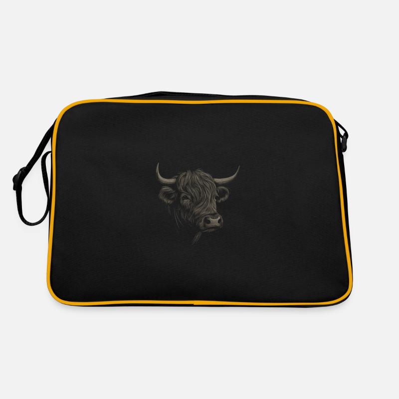 Highland Cattle Highland Cattle Highland Cattle Cow Retro Bag