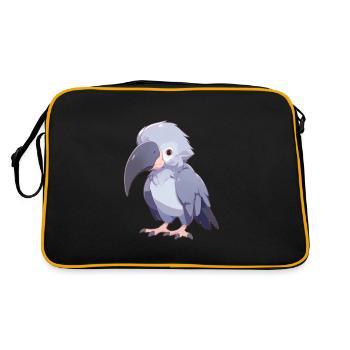 Schuhschnabel - Retro Tasche - Schwarz/Gold - Hinten