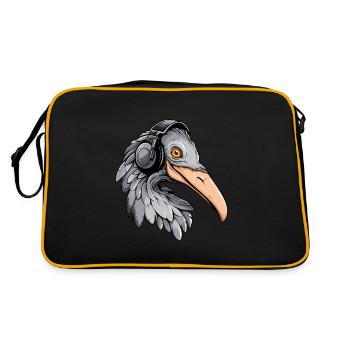 Schuhschnabel Gaming - Retro Tasche - Schwarz/Gold - Hinten