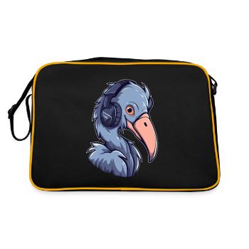 Schuhschnabel Gaming - Retro Tasche - Schwarz/Gold - Hinten
