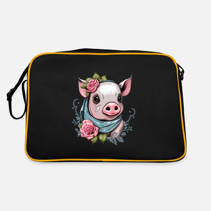 Cochon avec Bandana Sac Retro