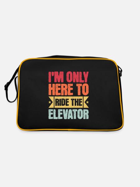 Je ne suis là que pour prendre l’ascenseur - Sac Retro - noir/or - Dos