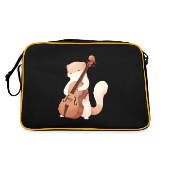 Mungo joue du violoncelle - Sac Retro - noir/or - Dos