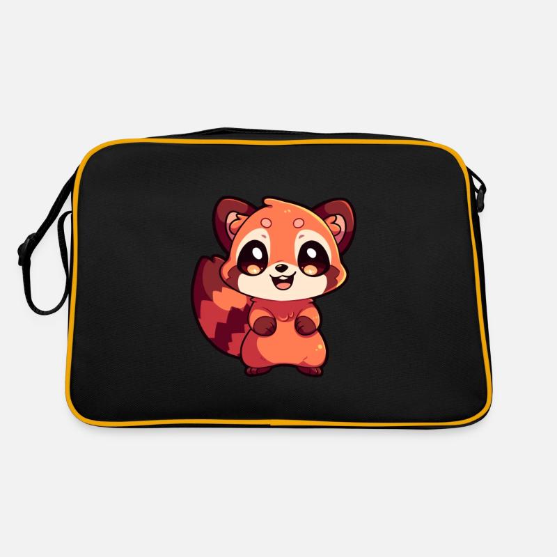 Roter Panda Retro Tasche