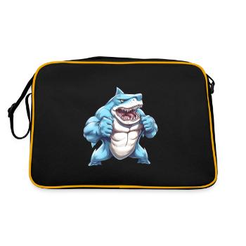 Bodybuilder Shark - Sac Retro - noir/or - Dos