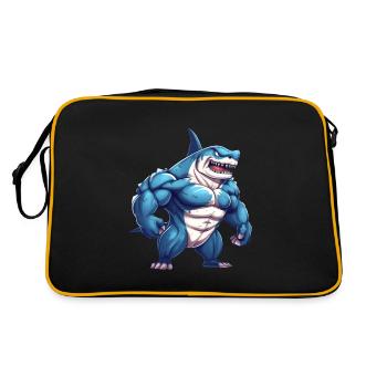 Bodybuilder Shark - Sac Retro - noir/or - Dos