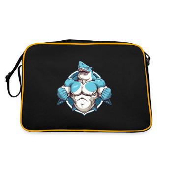 Bodybuilder Shark - Sac Retro - noir/or - Dos