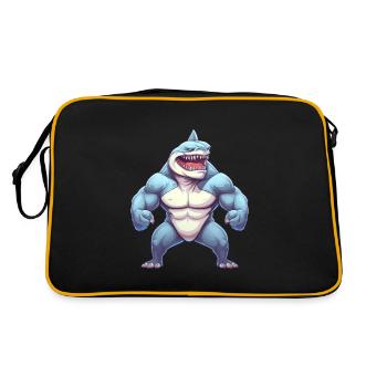 Bodybuilder Shark - Sac Retro - noir/or - Dos