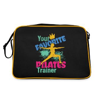 Your Favorite Pilates Trainer - Retro Tasche - Schwarz/Gold - Hinten