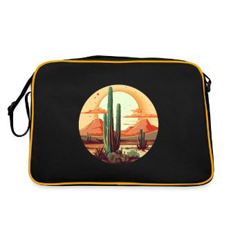 Cactus - Retro Bag - black/gold - Back