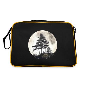 Pine tree - Retro Bag - black/gold - Back