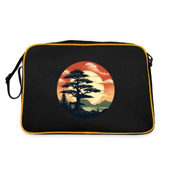 Pine tree - Retro Bag - black/gold - Back