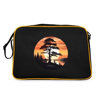 Pine tree - Retro Bag - black/gold - Back