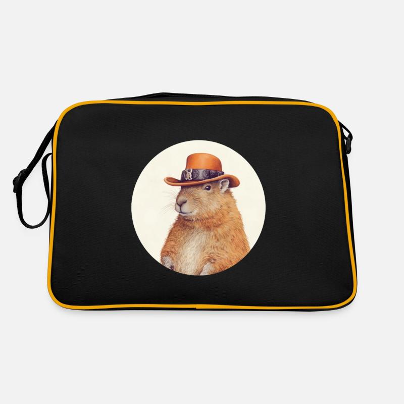 Capybara Cowboy Retro Tasche