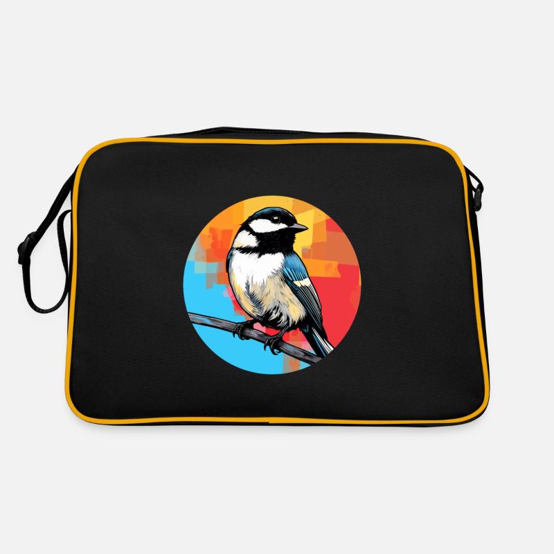 Meise - Retro Tasche - Schwarz/Gold