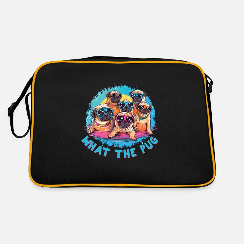 Pug Party - what the pug Retro Bag