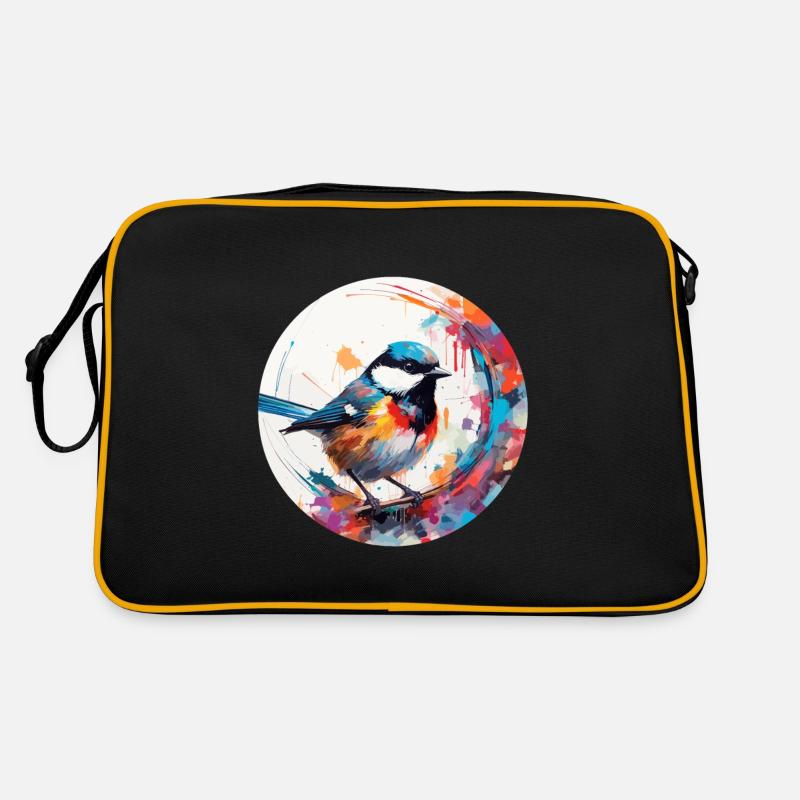 Meise - Retro Tasche - Schwarz/Gold