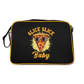 Slice Slice Pizza Lunettes de soleil Pizzeria - Sac Retro - noir/or - Dos