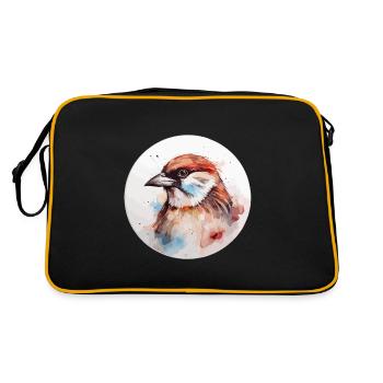 House sparrow - Retro Bag - black/gold - Back