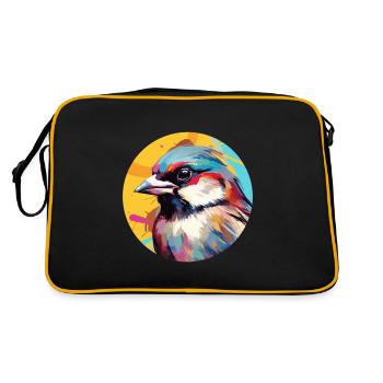 House sparrow - Retro Bag - black/gold - Back