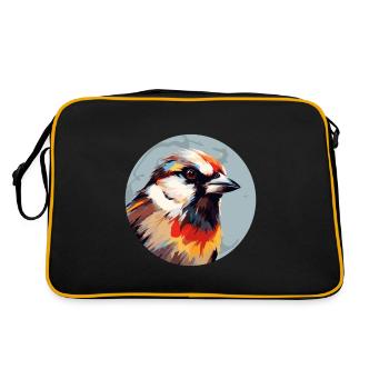 House sparrow - Retro Bag - black/gold - Back