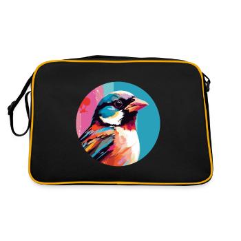 House sparrow - Retro Bag - black/gold - Back