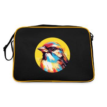 House sparrow - Retro Bag - black/gold - Back