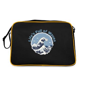 Life is full of waves - Retro Bag - black/gold - Back