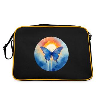 Morpho Papillon Bleu - Sac Retro - noir/or - Dos