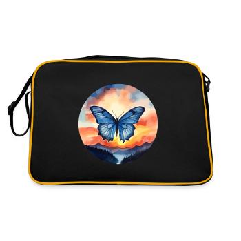 Morpho Papillon Bleu - Sac Retro - noir/or - Dos