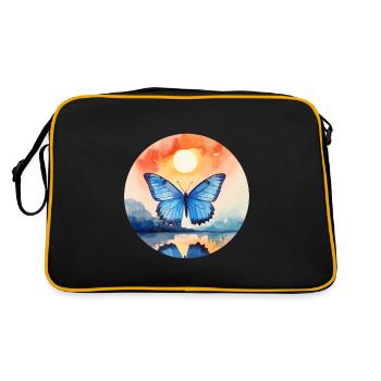 Morpho Papillon Bleu - Sac Retro - noir/or - Dos