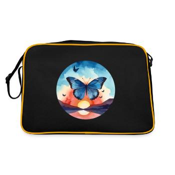 Morpho Papillon Bleu - Sac Retro - noir/or - Dos