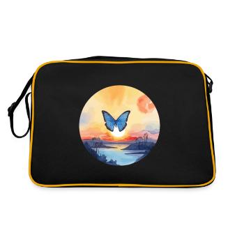 Morpho Papillon Bleu - Sac Retro - noir/or - Dos