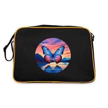 Morpho Papillon Bleu - Sac Retro - noir/or - Dos