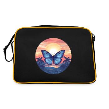Morpho Papillon Bleu - Sac Retro - noir/or - Dos