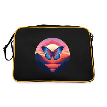 Morpho Papillon Bleu - Sac Retro - noir/or - Dos
